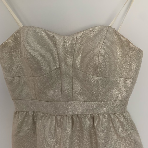 Ellie Wilde Designer Gold Mini Dress - Picture 2 of 3